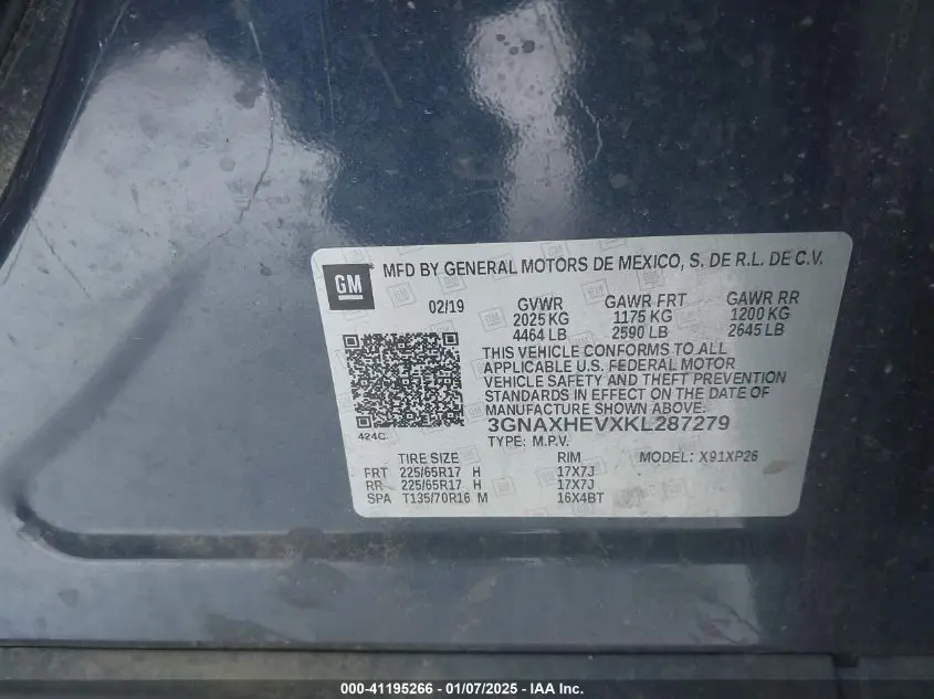 2019 CHEVROLET EQUINOX LS