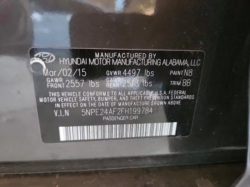 2015 HYUNDAI SONATA SE  