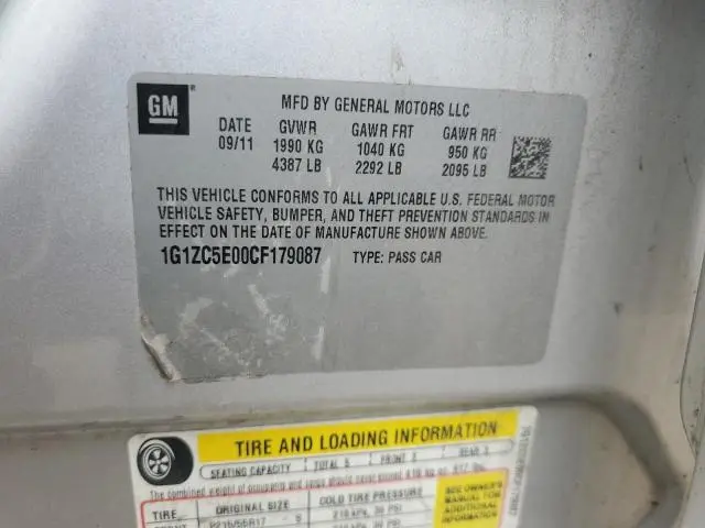 2012 CHEVROLET MALIBU 1LT  