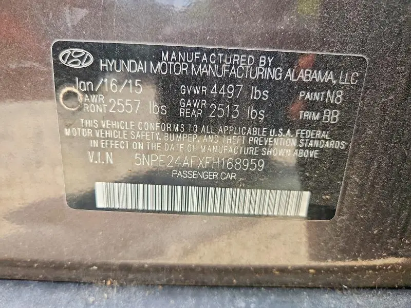2015 HYUNDAI SONATA SE  