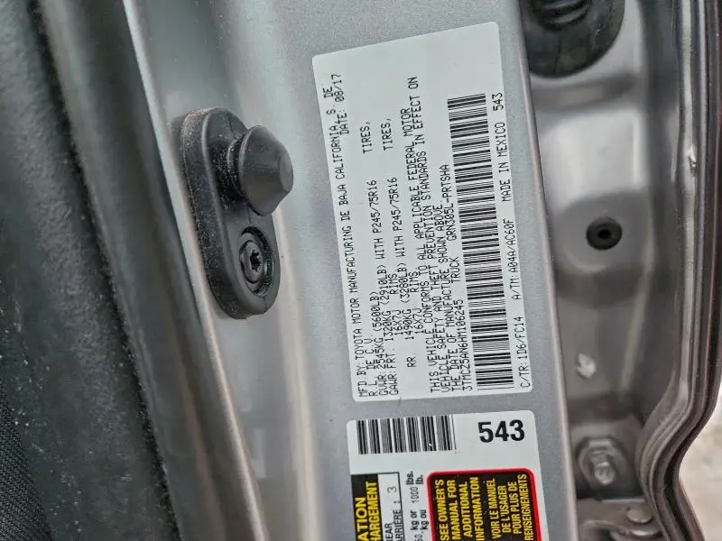 2017 TOYOTA TACOMA DOUBLE CAB  