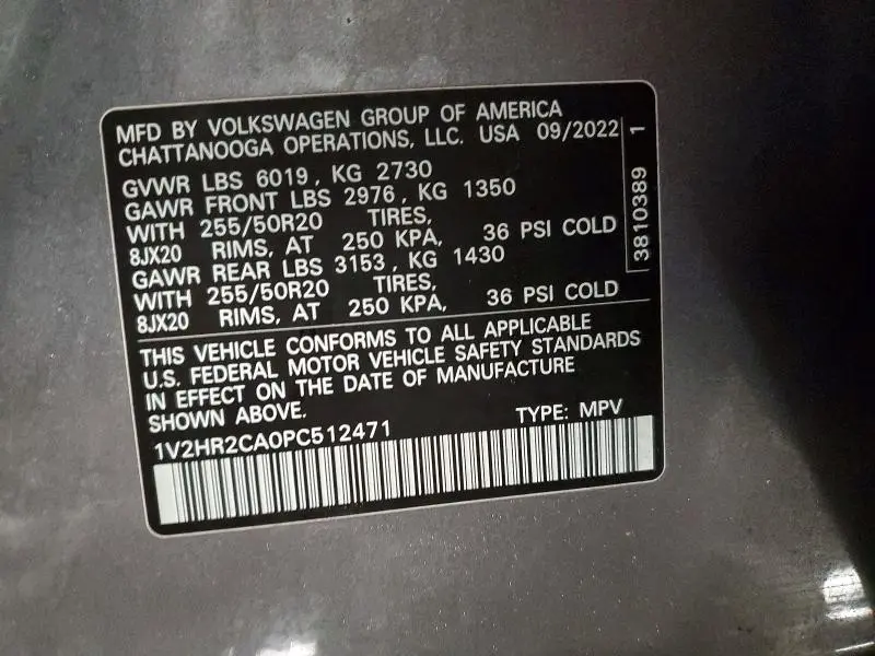 2023 VOLKSWAGEN ATLAS SE  