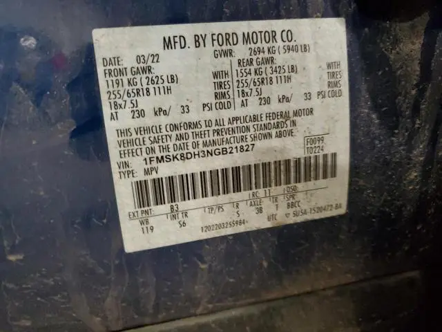 2022 FORD EXPLORER XLT  