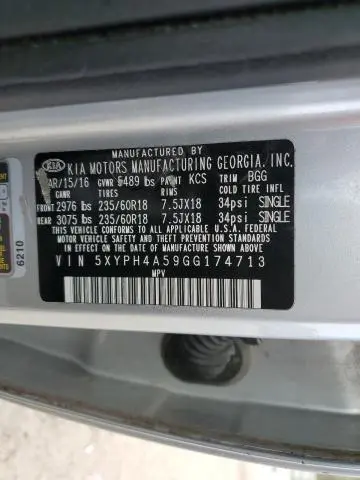2016 KIA SORENTO EX  