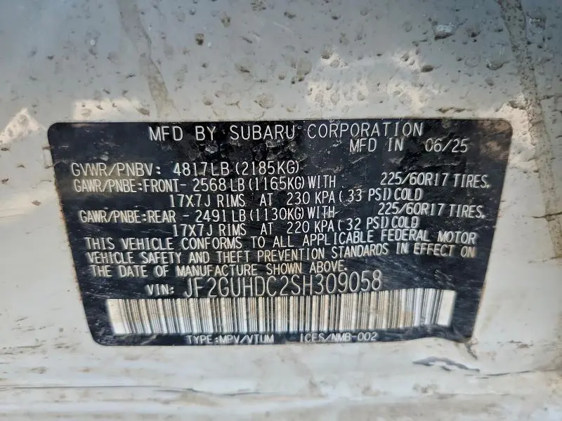 2025 SUBARU CROSSTREK PREMIUM  