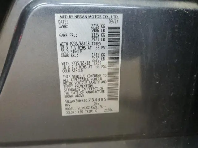 2014 NISSAN PATHFINDER S  