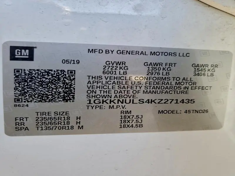 2019 GMC ACADIA SLT-1  