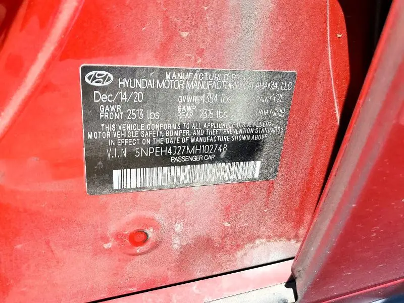 2021 HYUNDAI SONATA LIMITED  