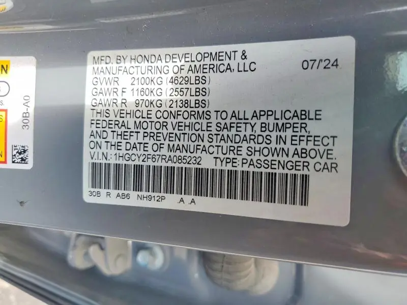 2024 HONDA ACCORD HYBRID EXL  