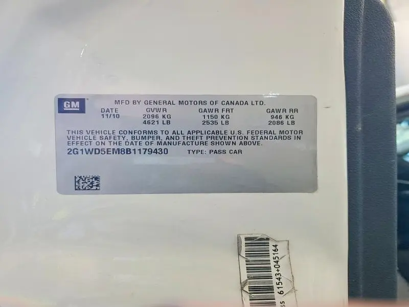 2011 CHEVROLET IMPALA POLICE  