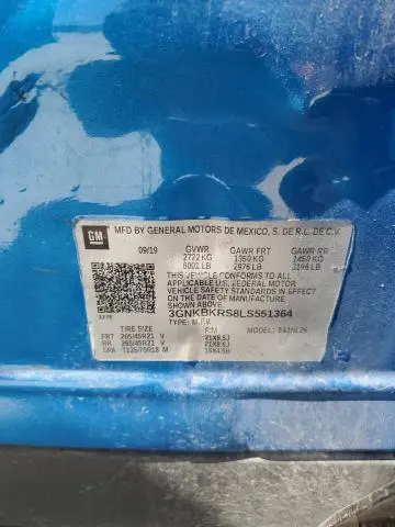 2020 CHEVROLET BLAZER RS  