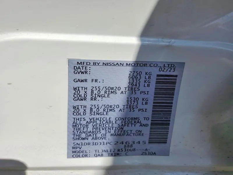 2023 NISSAN PATHFINDER PLATINUM  