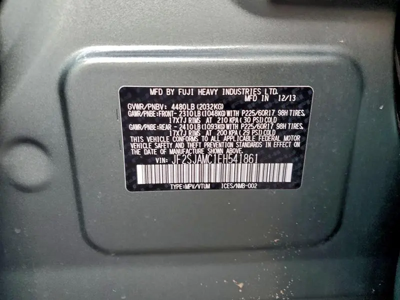 2014 SUBARU FORESTER 2.5I TOURING  