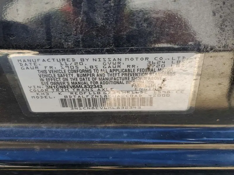 2021 NISSAN VERSA SV  