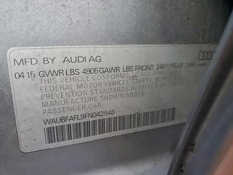 2015 AUDI A4 PREMIUM  