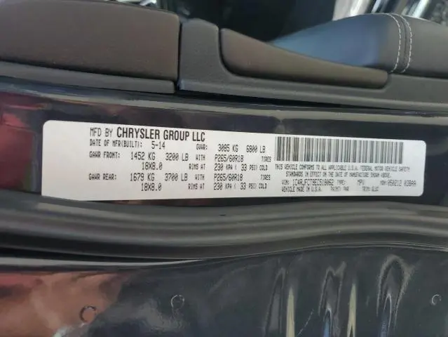 2014 JEEP GRAND CHEROKEE OVERLAND  