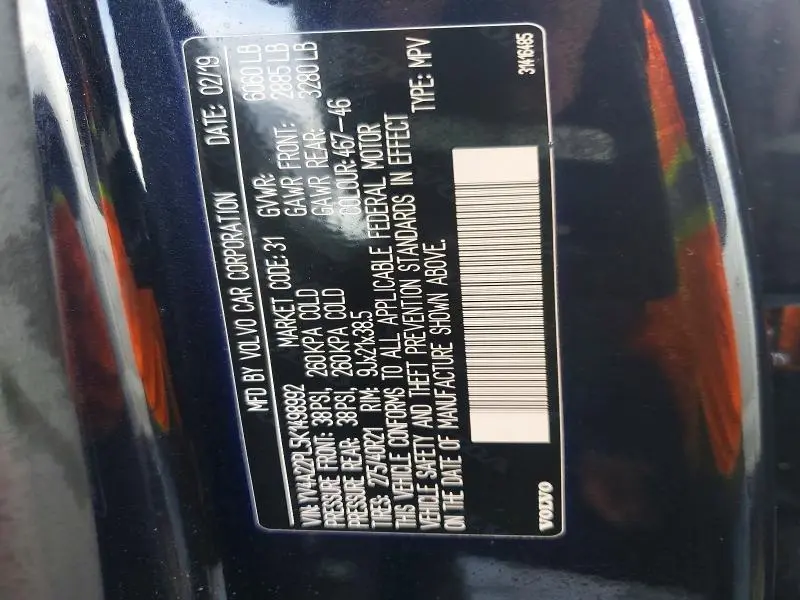 2019 VOLVO XC90 T6 INSCRIPTION  