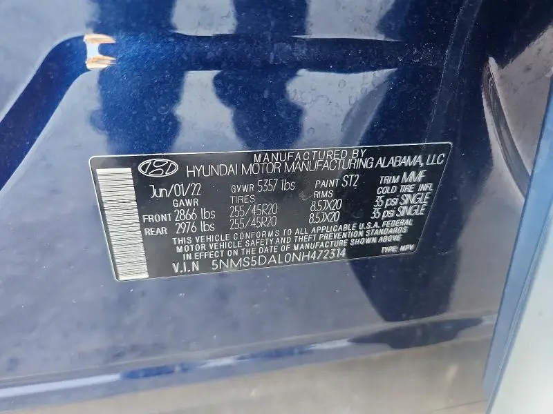 2022 HYUNDAI SANTA FE CALLIGRAPHY  