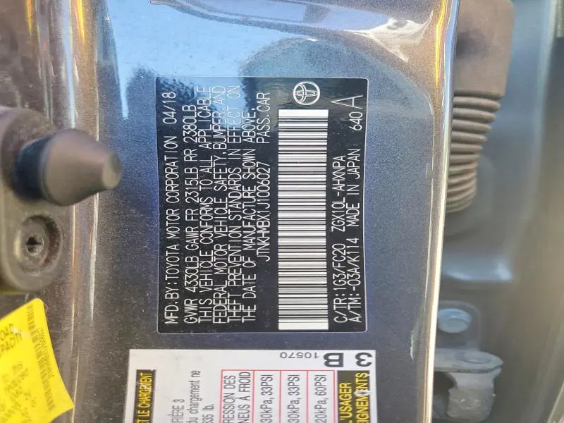 2018 TOYOTA C-HR XLE  