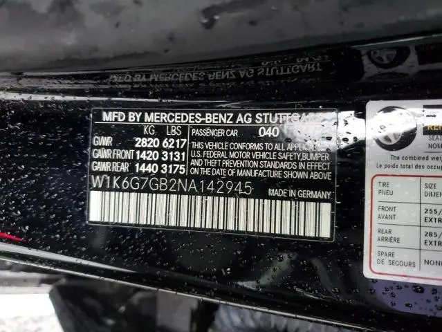 2022 MERCEDES-BENZ S 580 4MATIC  