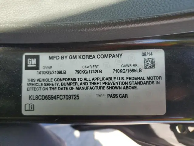 2015 CHEVROLET SPARK 1LT  