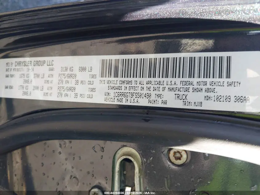 2015 RAM 1500 BIG HORN