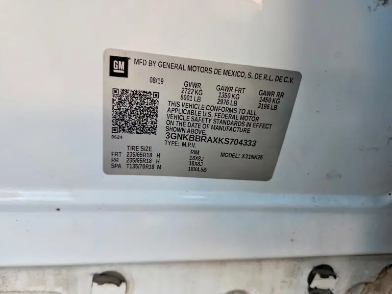 2019 CHEVROLET BLAZER 1LT  