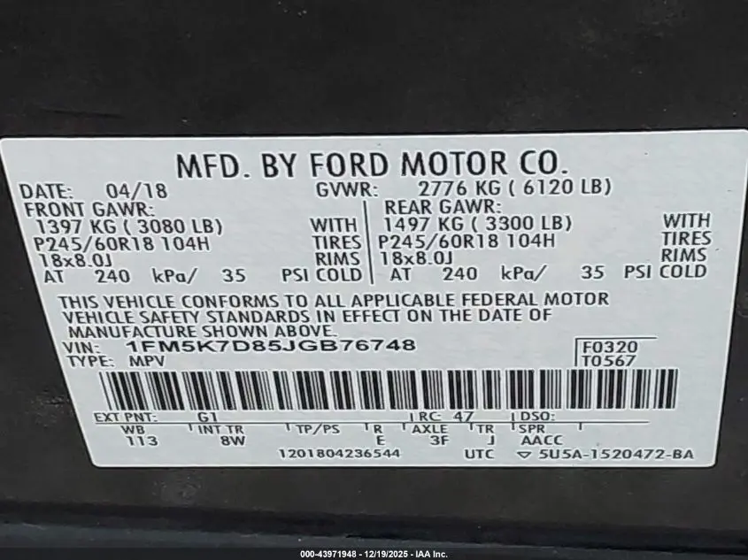 2018 FORD EXPLORER XLT