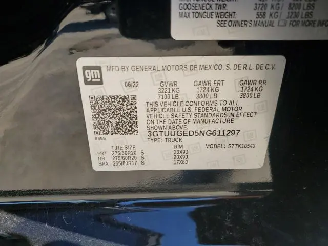 2022 GMC SIERRA K1500 DENALI  