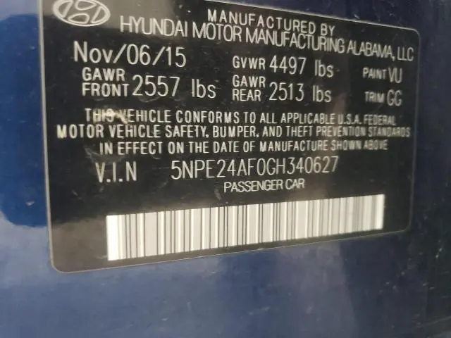 2016 HYUNDAI SONATA SE  