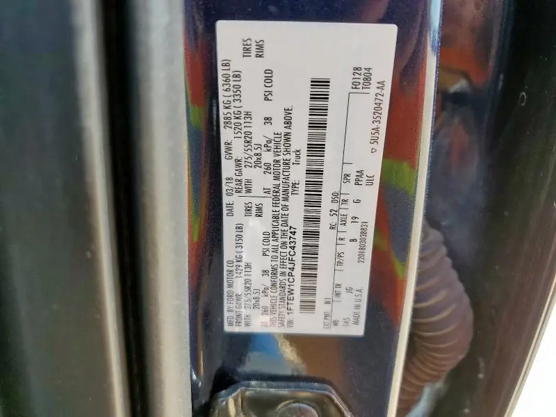 2018 FORD F150 SUPERCREW  