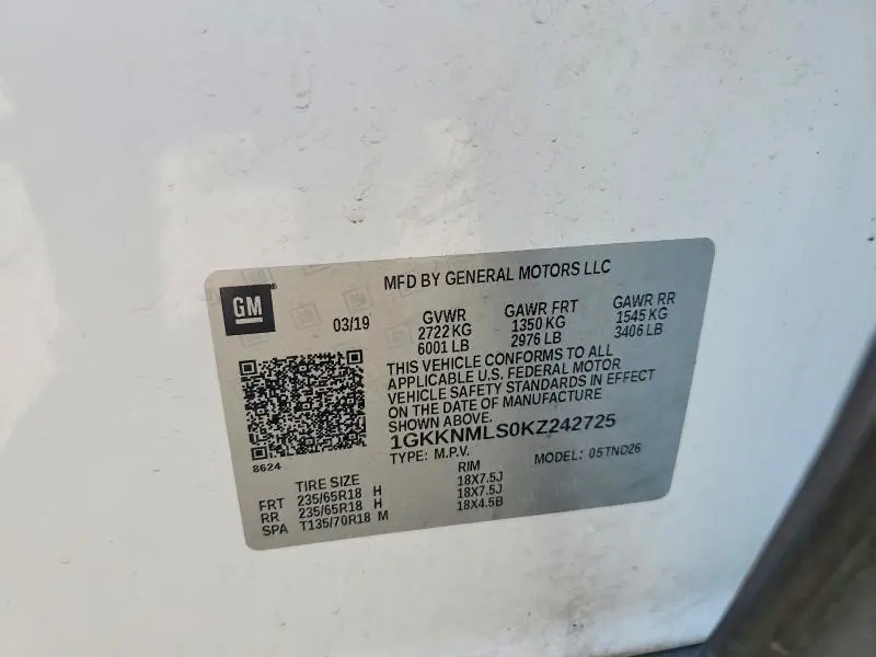 2019 GMC ACADIA SLT-1  