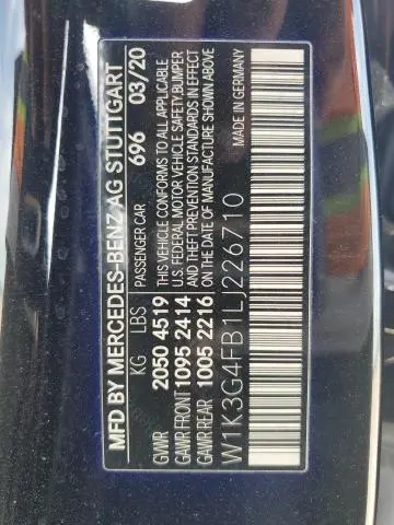 2020 MERCEDES-BENZ A 220 4MATIC  