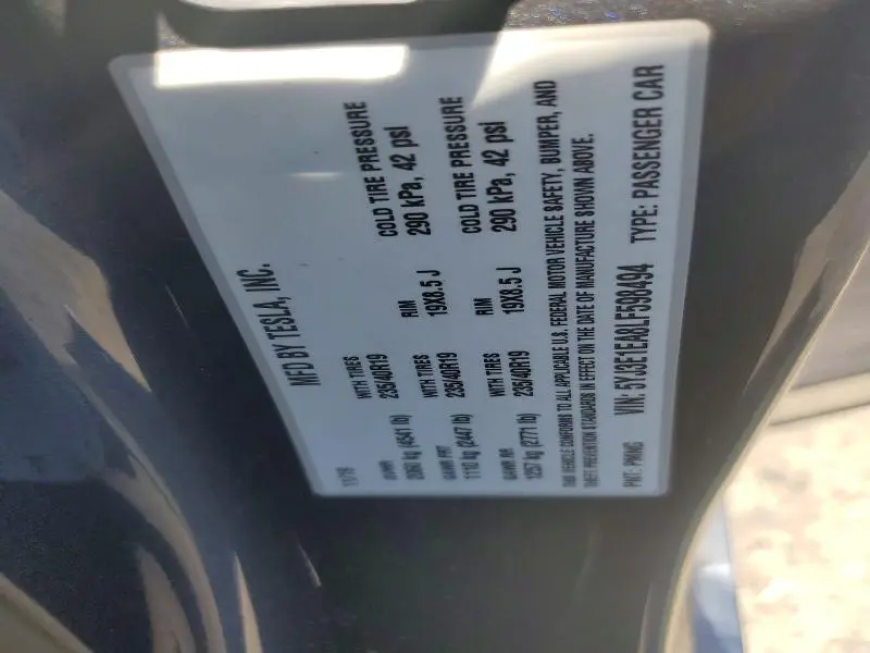 2020 TESLA MODEL 3   