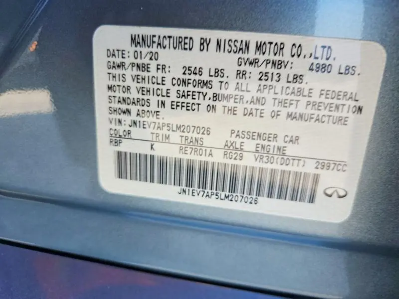 2020 INFINITI Q50 3.0T LUXE  