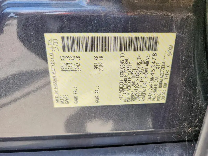 2011 NISSAN ALTIMA 2.5  