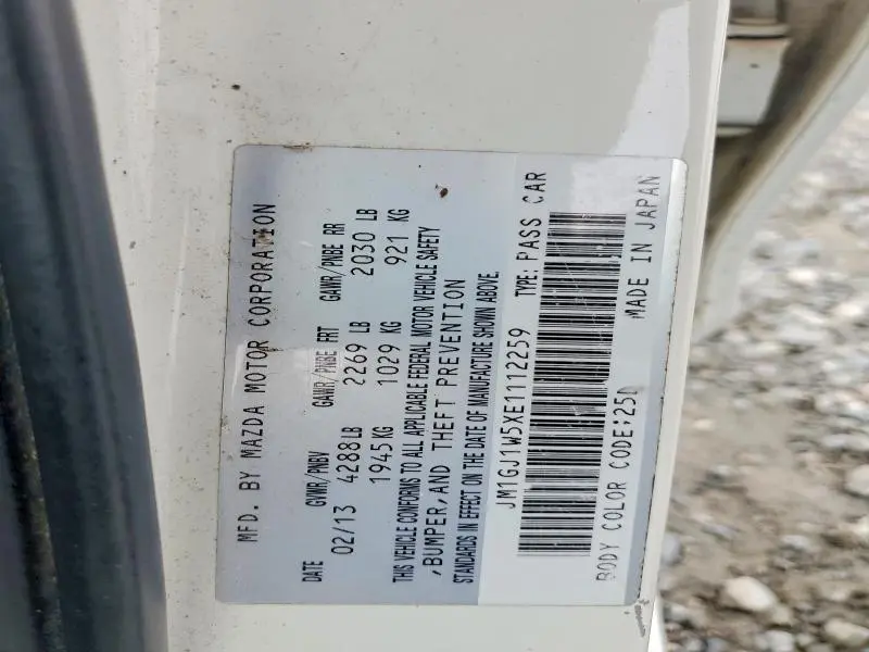 2014 MAZDA 6 GRAND TOURING  