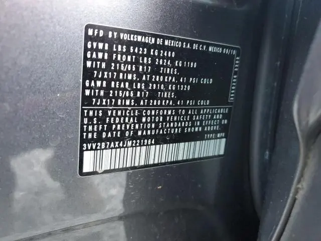 2018 VOLKSWAGEN TIGUAN SE  