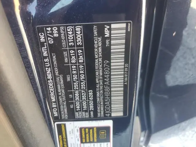 2015 MERCEDES-BENZ ML 350 4MATIC  