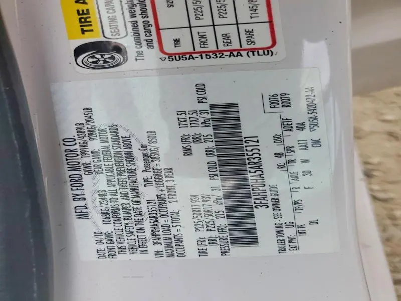 2010 FORD FUSION SE  