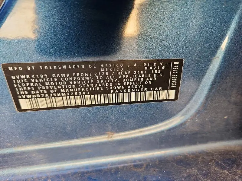 2017 VOLKSWAGEN JETTA SE  