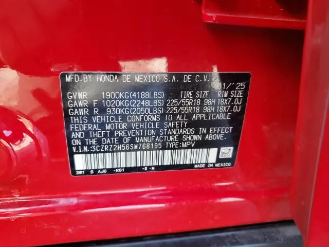 2025 HONDA HR-V SPORT  