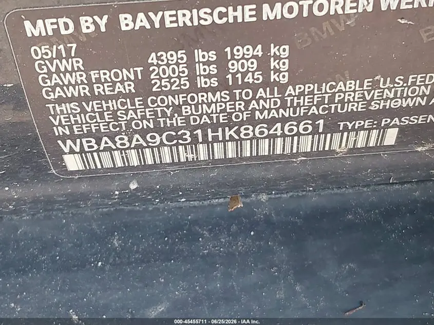 2017 BMW 320I  