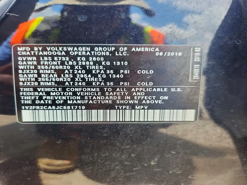 2018 VOLKSWAGEN ATLAS SE  