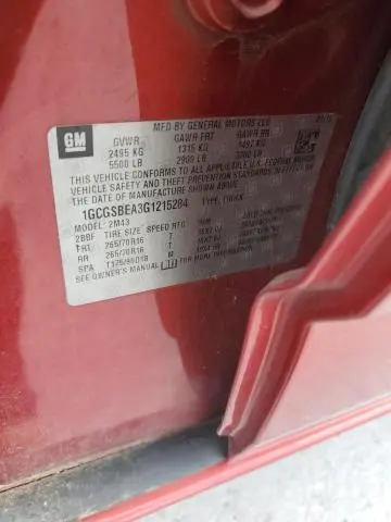 2016 CHEVROLET COLORADO   