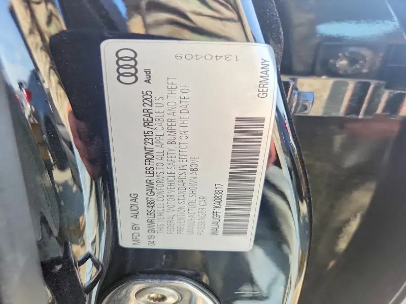 2019 AUDI A3 PREMIUM  