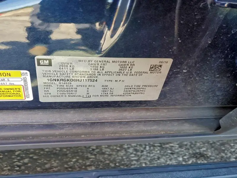 2017 CHEVROLET TRAVERSE LT  