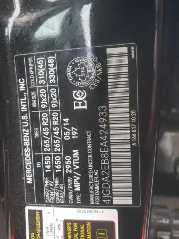 2014 MERCEDES-BENZ ML 350 BLUETEC  