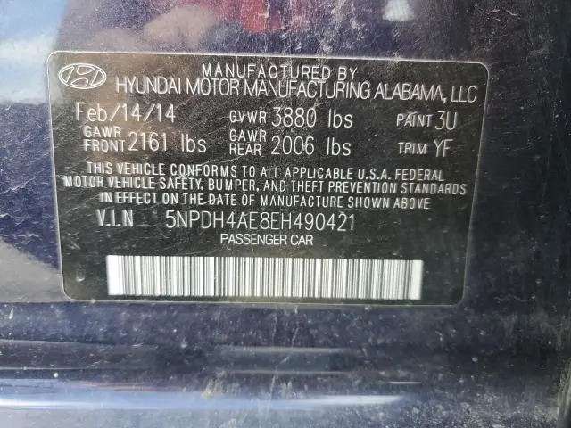 2014 HYUNDAI ELANTRA SE  