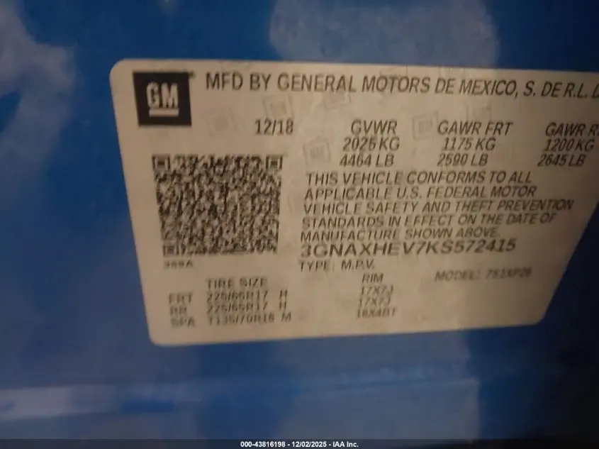 2019 CHEVROLET EQUINOX LS